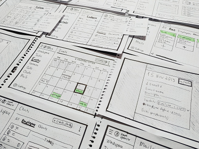 Scrap from work: Wireframes sketches