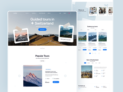 Guided Tours in Switzerland - Landing Page design figma landing page mountain product design switzerland tour ui ux website