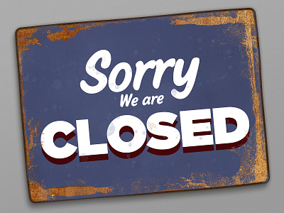 Sorry we are closed drawing illustration photoshop