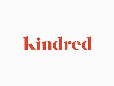 Kindred Logo brand branding identity logo mark serif