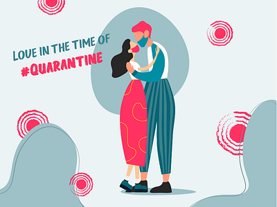 love in the time of quarantine color coronavirus covid19 cute design illustration illustrator love pink quarantine stayhome vector