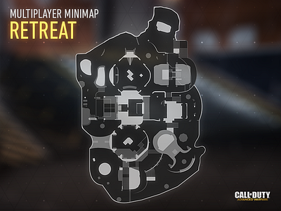 Minimap Retreat call of duty clean future game glow icon line map shape vector