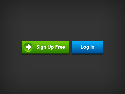 Free Buttons arrow blue button buttons free green log in login psd sign up signup