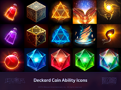 Deckard Cain Ability Icons d2 diablo heroes hots icons moba