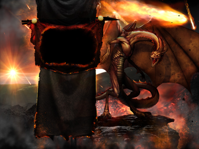 Magic dragon fantasy magic matte painting video game