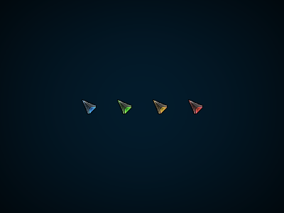 Mouse Cursors blue cursor cursors glow glowy green mouse point pointer red selector tech triangle yellow