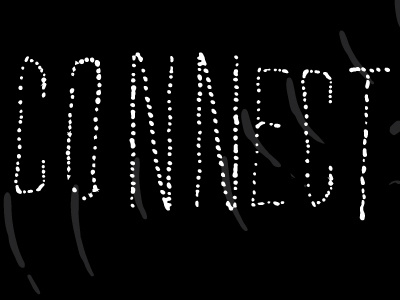 connect | connected. Custom brush & lettering