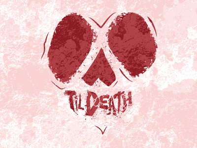 Til Death abstract heart illustrator skull texture typography vectorart weeklywarmupcurefordesignblock