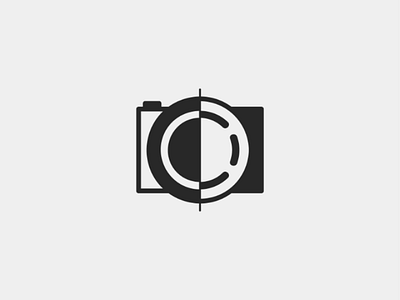 Neugative camera icon logo photography