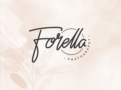 Forella Photography brand camera handwriting logo photography signature typography vector