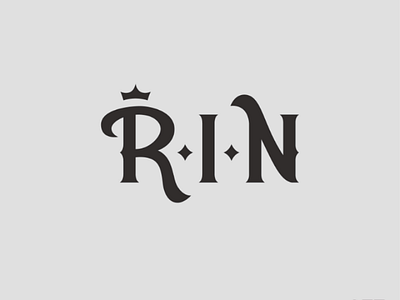 R.I.N logotype brand icon logo logotype typography vector