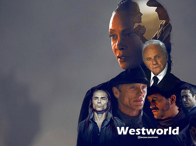 Westworld Series Double Exposure Poster design doubleexposure illustration