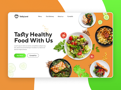 TastyLand - Web Design branding design figma graphic design lending ui uiux design vector web design