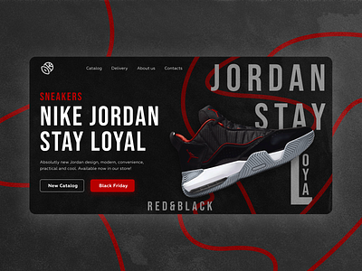 Nike Jordan Stay Loyal - Graphic Web Design design figma graphic design illustration lending ui ux design vector web design