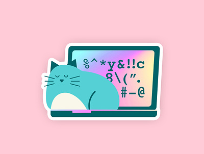 Holographic sticker for Stickermule cat holographic