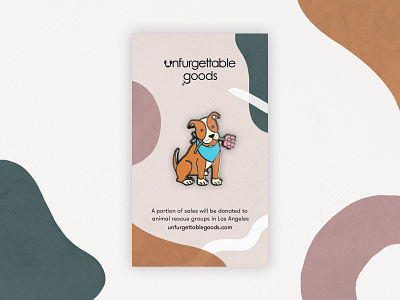 Unfurgettable Goods cat design dog fruit illustration pin pit bull procreate sticker