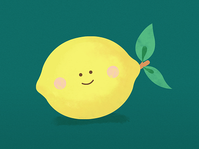 Happy Lemon illustration lemon smiley face