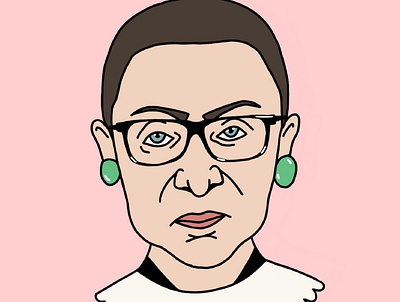 RBG art design digital portrait illustration procreate rbg ruth bader ginsburg