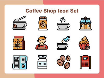 Coffee shop icon business coffee coffeeshop design icon iconset illustration ui ux vector