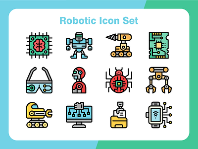 Robotic Icon Set