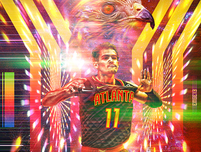 Trae Young Falcon Artwork arttobuy professionalillustration sortsillustrator