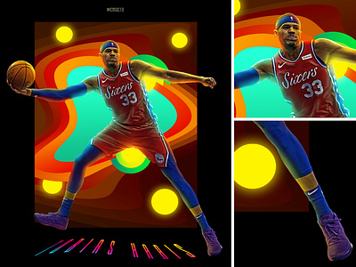 TOBI HARRIS artwork lightshading nbaartist nbaseason nbatipoff sportsartist tobiasharris