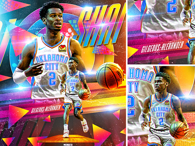 Shai Gilgeous Alexander Artwork nbalayout nbapopart nbatradingcarddesign shaigilgeousalexander