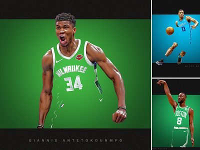 "COLOR BOUND" artworks selection basketballplayerportraits basketballplayers