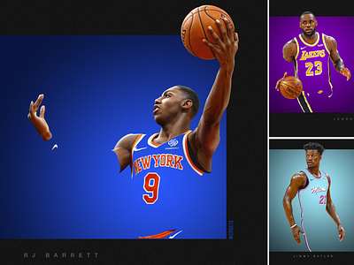 "COLOR BOUND" artworks selection jimmybuckets newyorkknicks rjbarrett