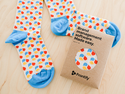 Frontisocks branded socks branding frontify give away giveaway marketing material sock design socket socks