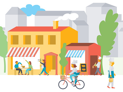 Product Illustration bakery branding city frontify illustration vector