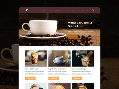 Coffee Web Design UI