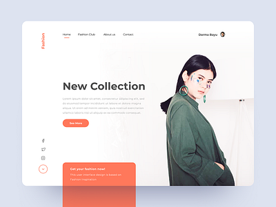 Fashion Web Design creative design dribbble fashion fashion brand minimal ui ux web website