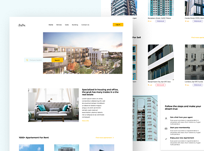 Apartement Landing Page apartments creative design dribbble minimal rentals ui ux web website