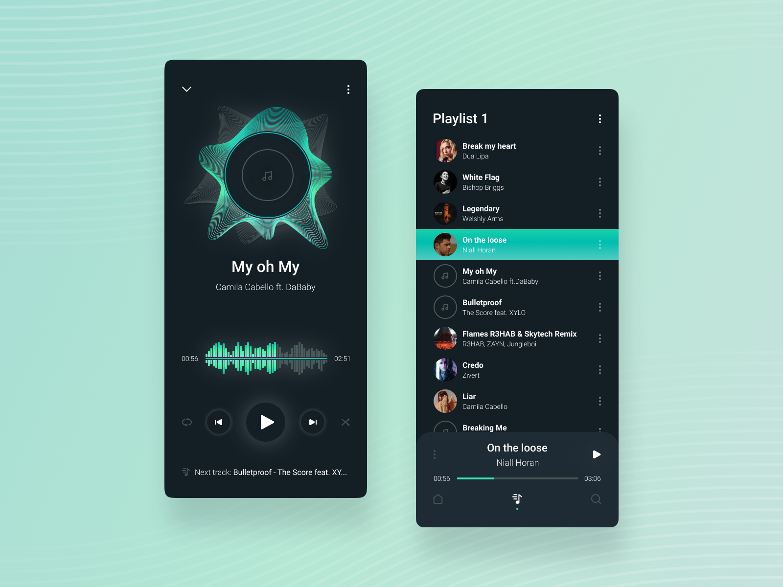 Music Player App by Alina Kreshchenko on Dribbble