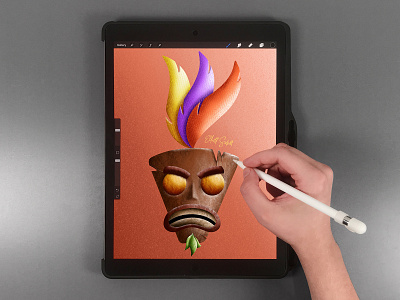 Tiki Mask Drawing in Procreate digital art digital drawing digital illustrator drawing illustration ipad art ipad pro procreate procreate art texture brush tiki mask