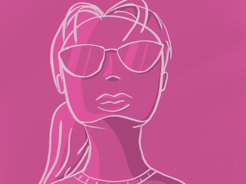 Pink Hues shading photoshop painting line art digital art art adobe