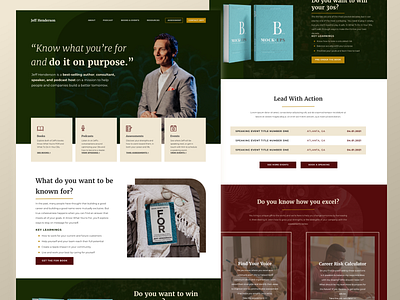 Motivational Speaker - Pastor - Landing Page ui uiux web design