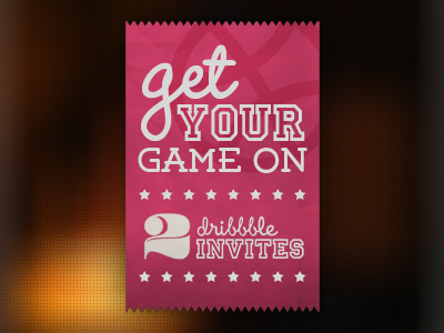 Invites! admission dribbble invites tickets