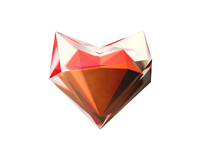 Frozen Heart - Holographic Sticker 3d c4d cinema 4d frozen game gem heart ice icon illustration love lowpoly photoshop print render retro sticker stickermule