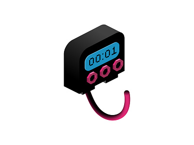 Isometric Letter T 2d 36daysoftype 36daysoftype07 design icon illustration isometric letter letter t lettering lock logo pink t time lock tool typo typography ui vector