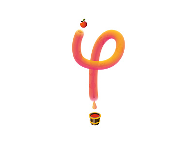 Isometric Letter Y 2d 36daysoftype 36daysoftype07 alphabet apple drip icon illustration infographics isometric juice letter letter y spring toy tube type typo typography y