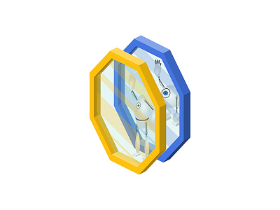 Isometric Number 0 0 2d 36daysoftype 36daysoftype07 3d alphabet atlas design game icon illustration isometric letter number p body portal portal2 robot typography vector