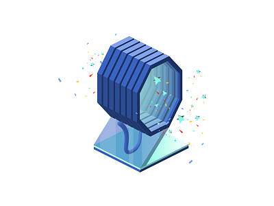 Isometric Number 2 2 2d 36daysoftype 36daysoftype07 abstract cable design dream game geometry glass icon illustration isometric line logo machine number 2 sculpture star