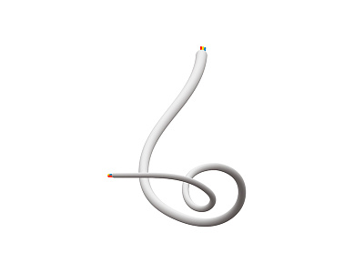 Isometric Number 6 2d 36daysoftype 36daysoftype07 6 cable electrical game icon illustration infographics isometric number number 6 swirl white