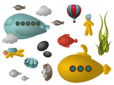 Submarines,balloons By Güneş Özcan On Dribbble