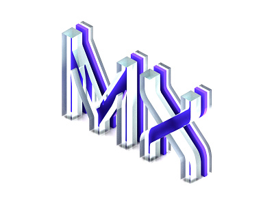 MX 3d blue branding c4d cinema 4d design glass icon illustration isometric letter lettering logitech logo master mx render typography ui vibrant colors