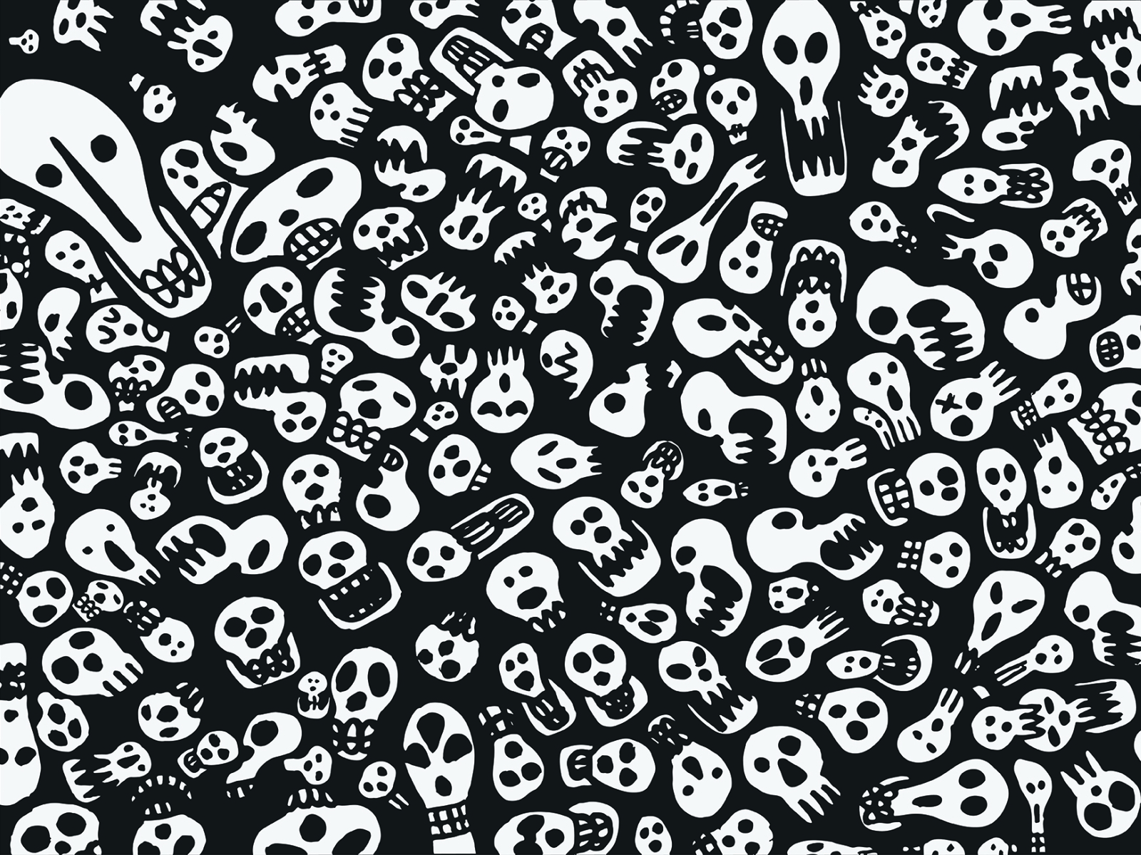 Spooky Skulls Doodle by Gunes Ozcan on Dribbble