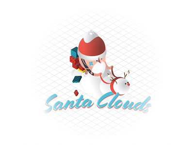 Isometric Santa Clouds 2d badass santa brush script typeface character christmas character christmas stickers details isometric isometric art isometric christmas isometric design isometric icons isometric illustration isometric santa isometric santa clouds isometric snow laptop stickers macbook decals santa with tattoos vector