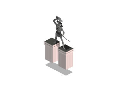 Colossus of Rhodes ancient city colossus game icon isometric monument rhodes sculpture town wonders world